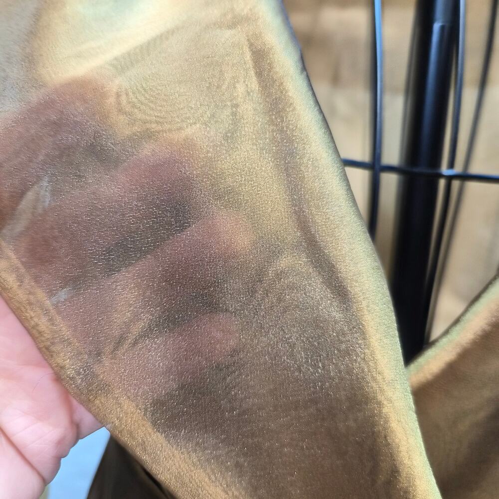 Alex EVENINGS Sheer Gold Organza Wrap Top Women's M Dressy Cocktail Formal - Picture 6 of 8